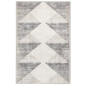 Chevron Charcoal Eco-Washable Rug