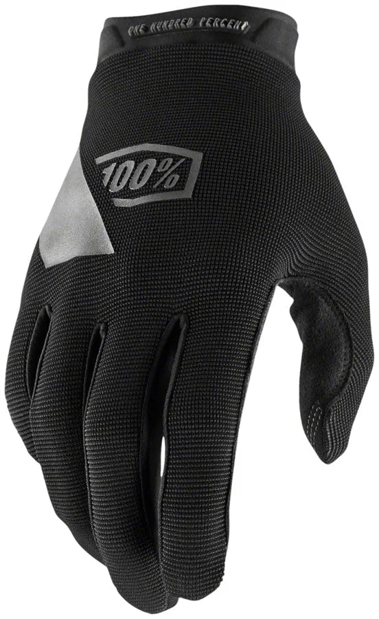 100% Ridecamp Gloves - Black, Full Finger, Women's, Large