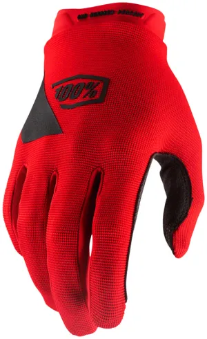 100% Ridecamp Gloves - Red, Full Finger, Large