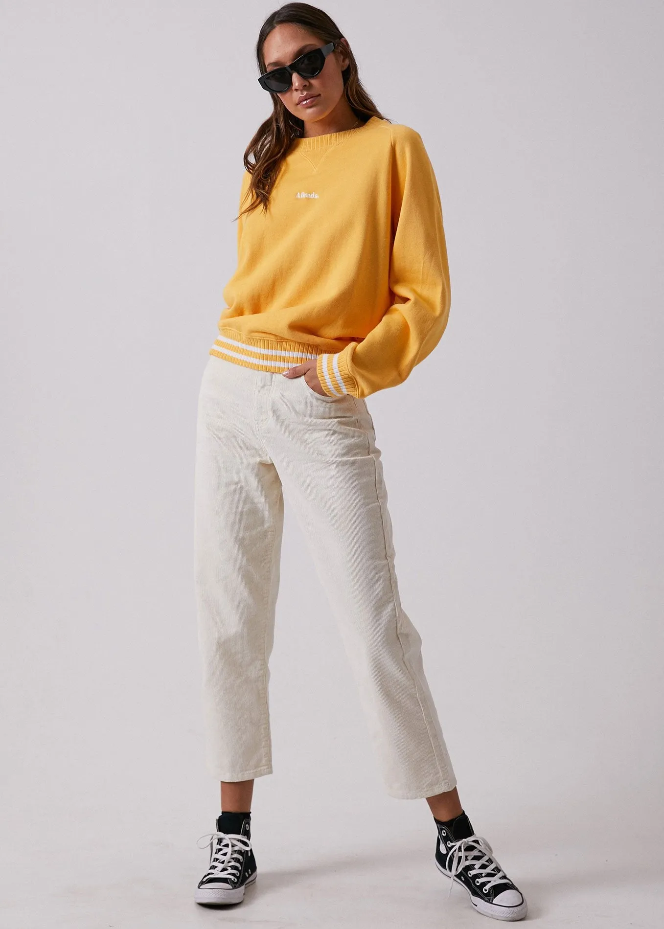 Afends Womens Billy Jean - Slouchy Crew Neck