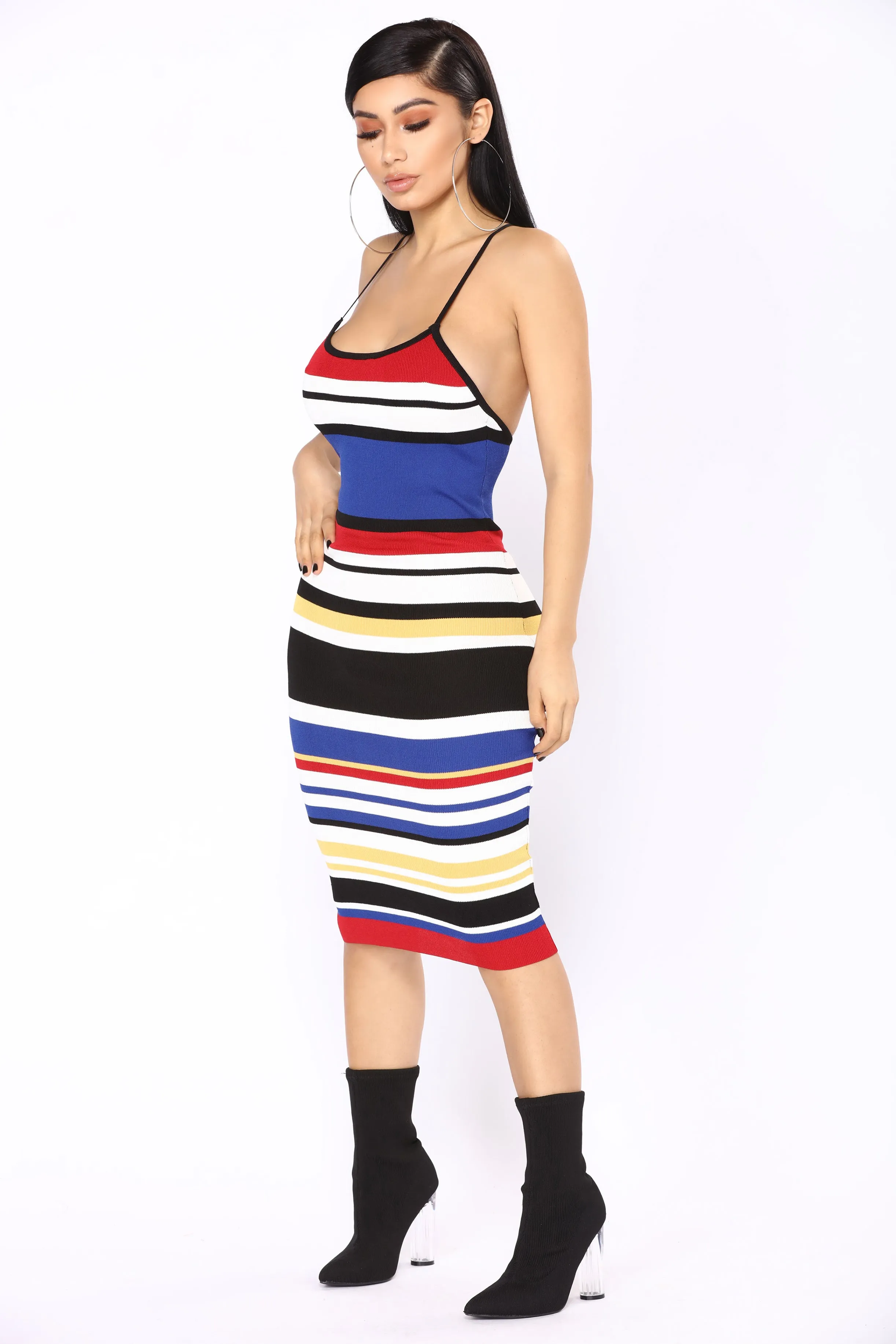 Aimee Midi Dress - Royal Multi