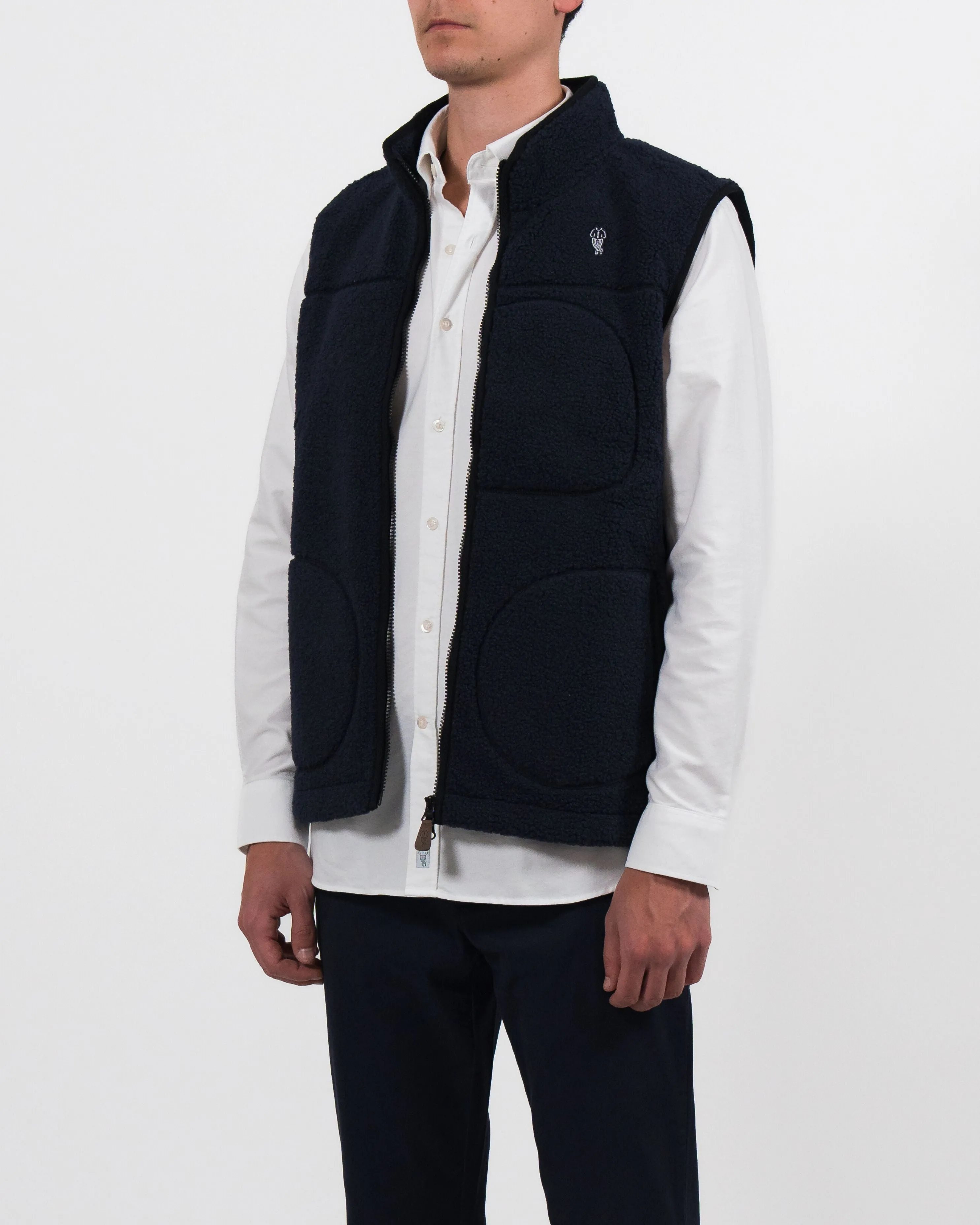 Alfré Navy Fleece Gilet