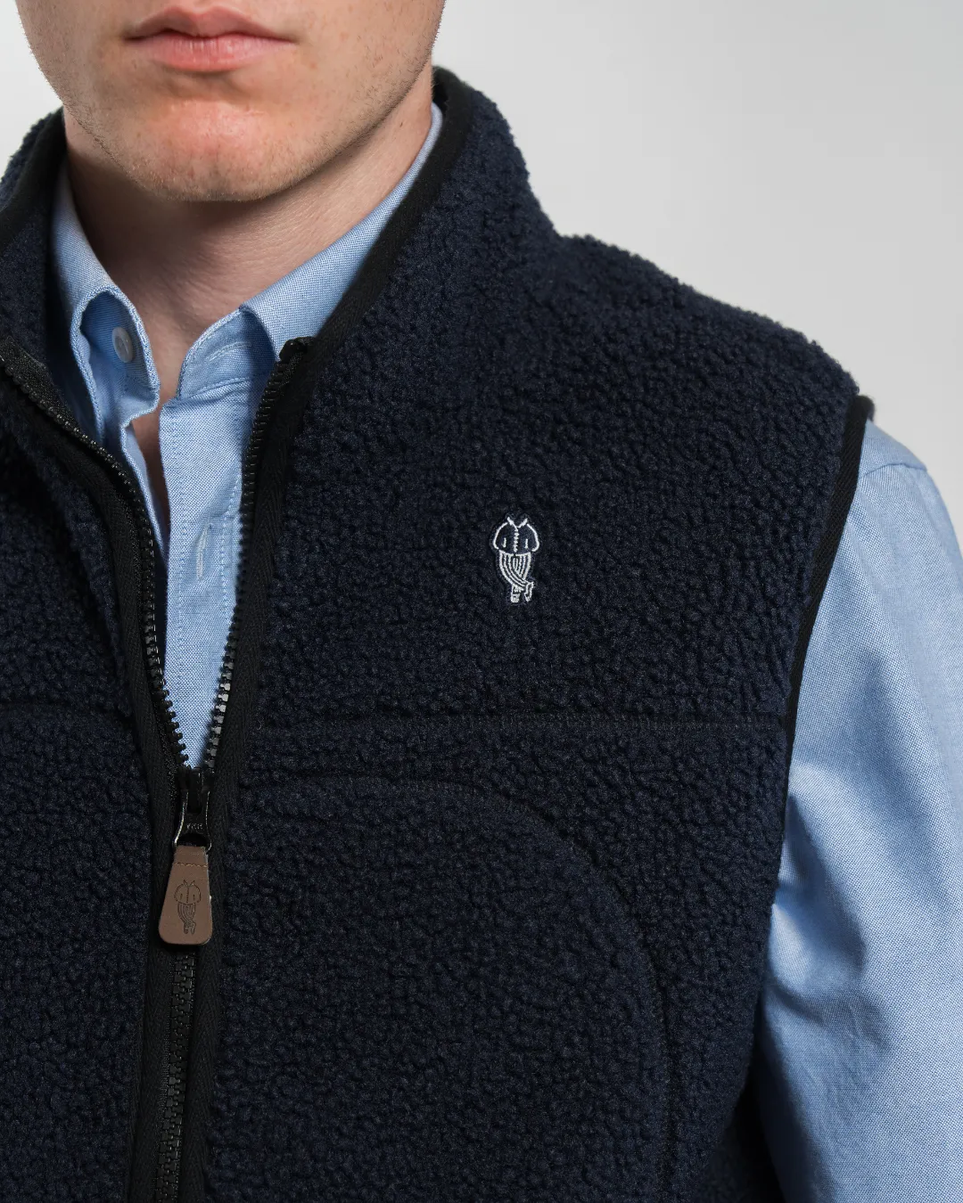 Alfré Navy Fleece Gilet