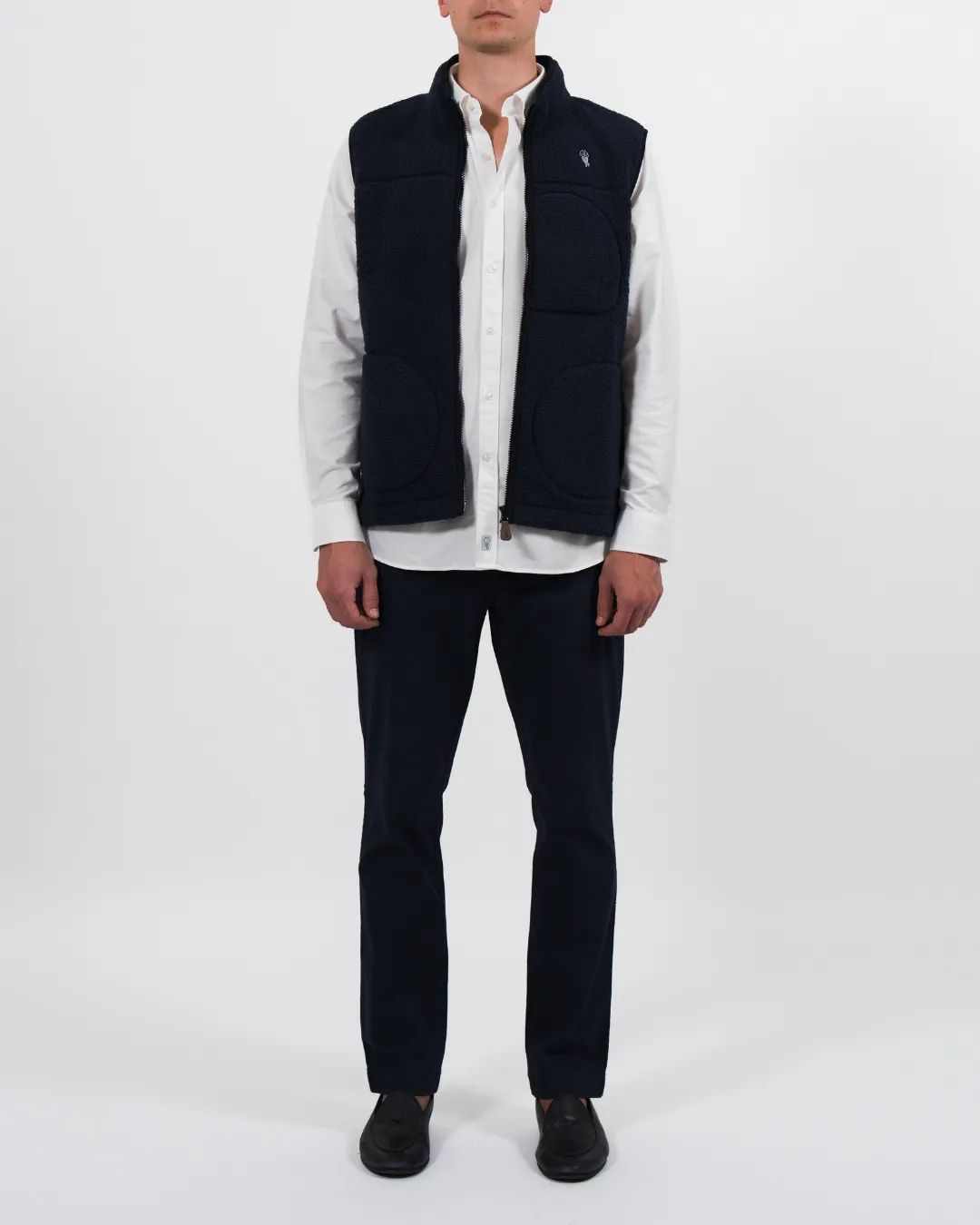 Alfré Navy Fleece Gilet