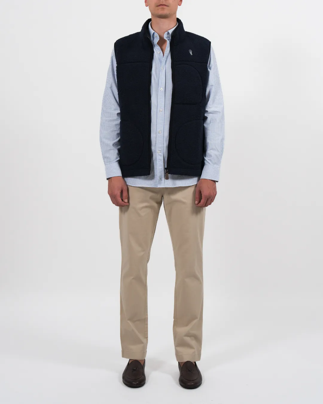 Alfré Navy Fleece Gilet