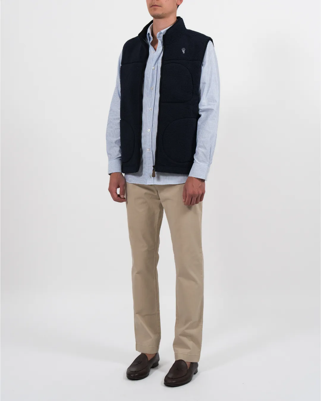 Alfré Navy Fleece Gilet