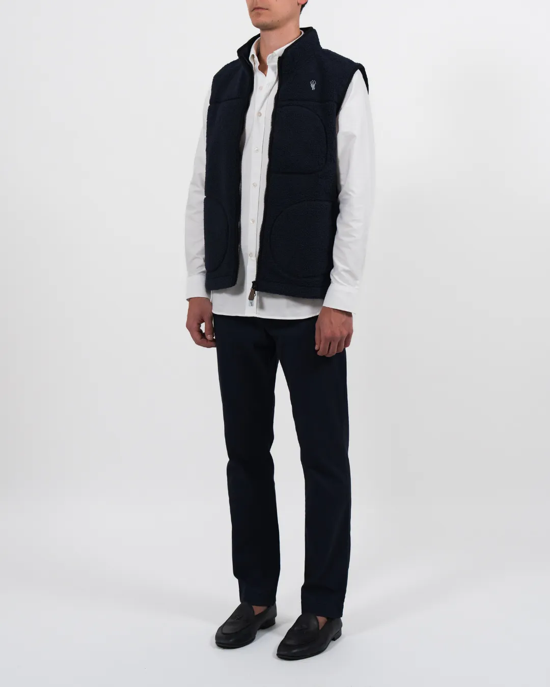 Alfré Navy Fleece Gilet