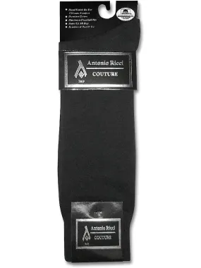 Antonio Ricci Men's Formal Dress Socks (Black)