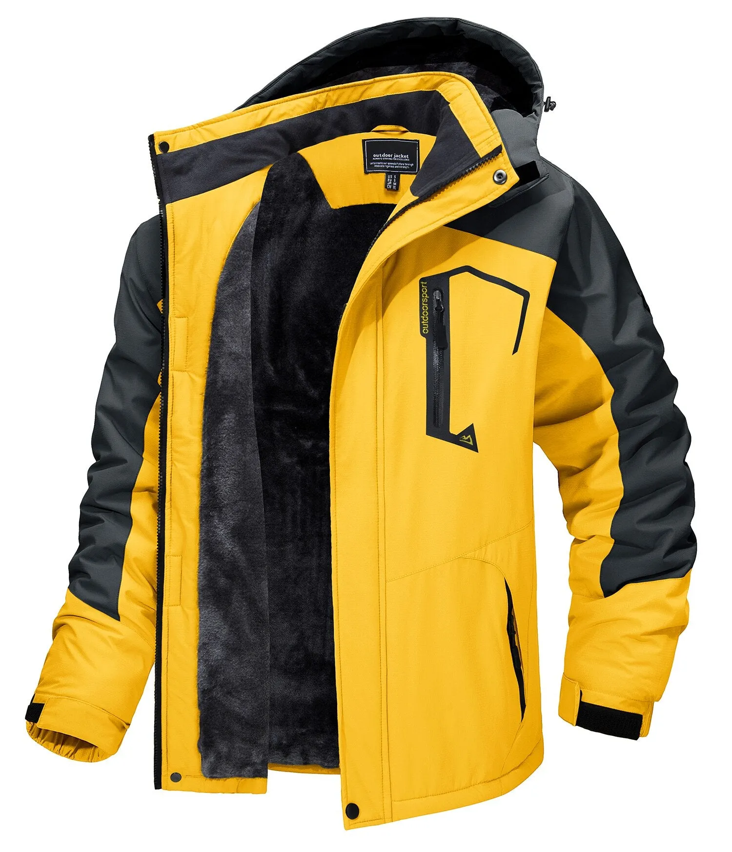 Ashore Shop 2013-23 Fleece Lining Mountain Jackets Mens Hiking Jackets Outdoor