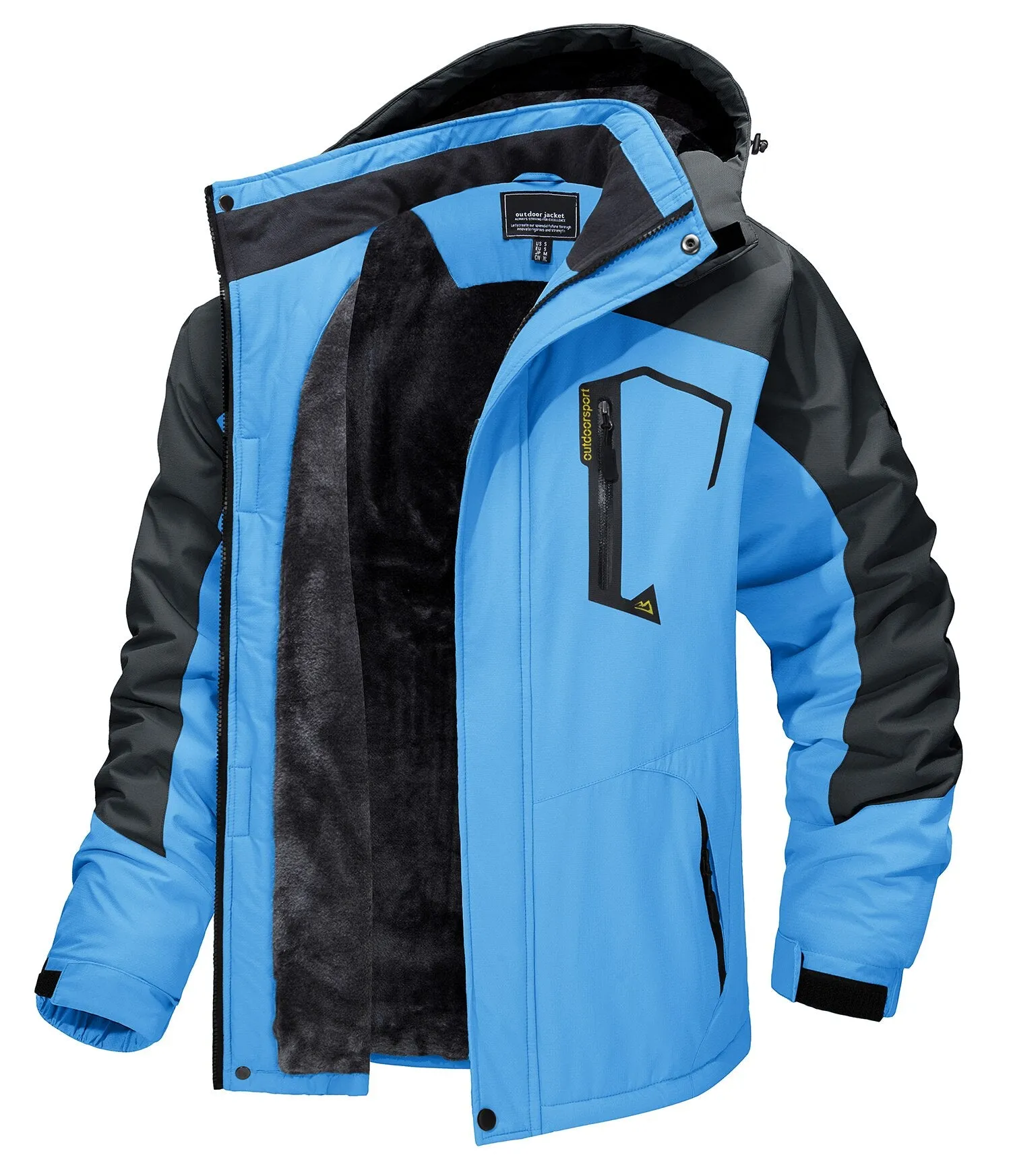 Ashore Shop 2013-23 Fleece Lining Mountain Jackets Mens Hiking Jackets Outdoor