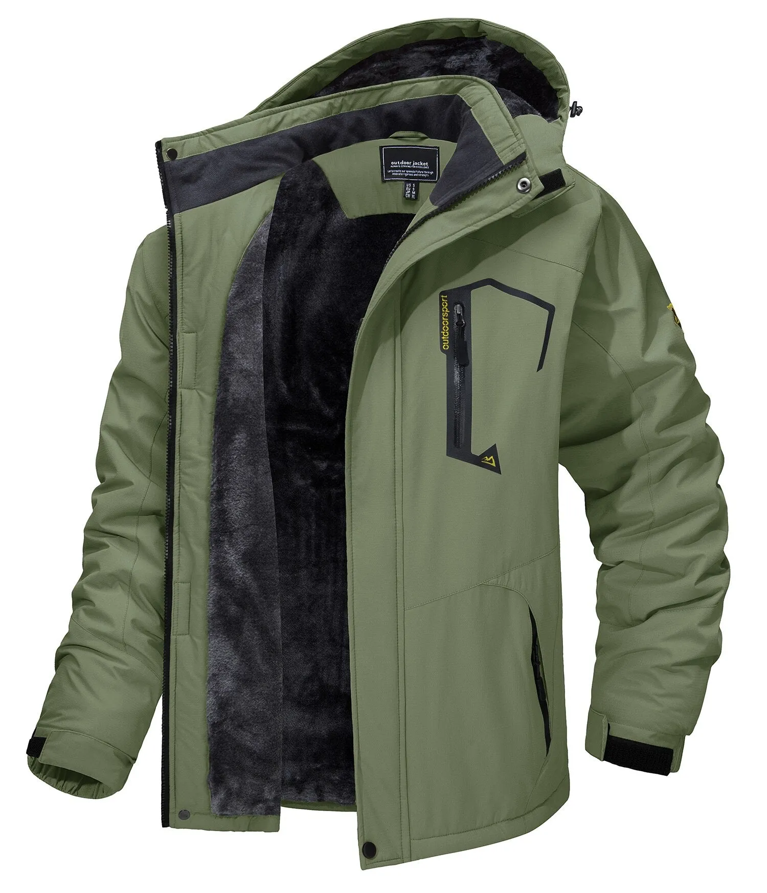 Ashore Shop 2013-23 Fleece Lining Mountain Jackets Mens Hiking Jackets Outdoor