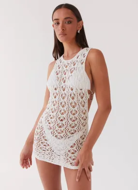 Attira Crochet Mini Dress - Cream