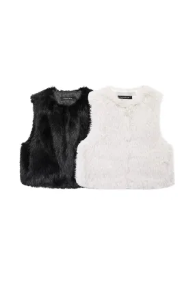 'Avery' Faux Fur Short Crop Top