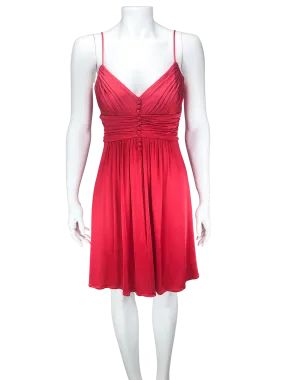 BCBG MAXAZRIA, Women's Pleated Knit Dress, Red, Size S