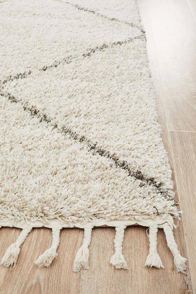 Bella Fringed Natural Rug-200X290 CM