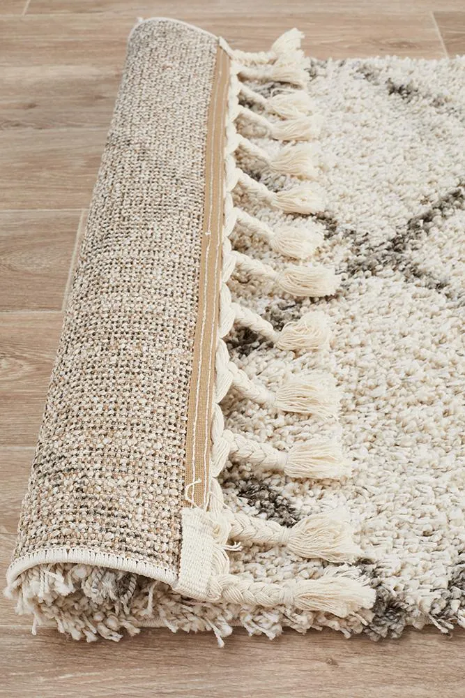 Bella Fringed Natural Runner Rug