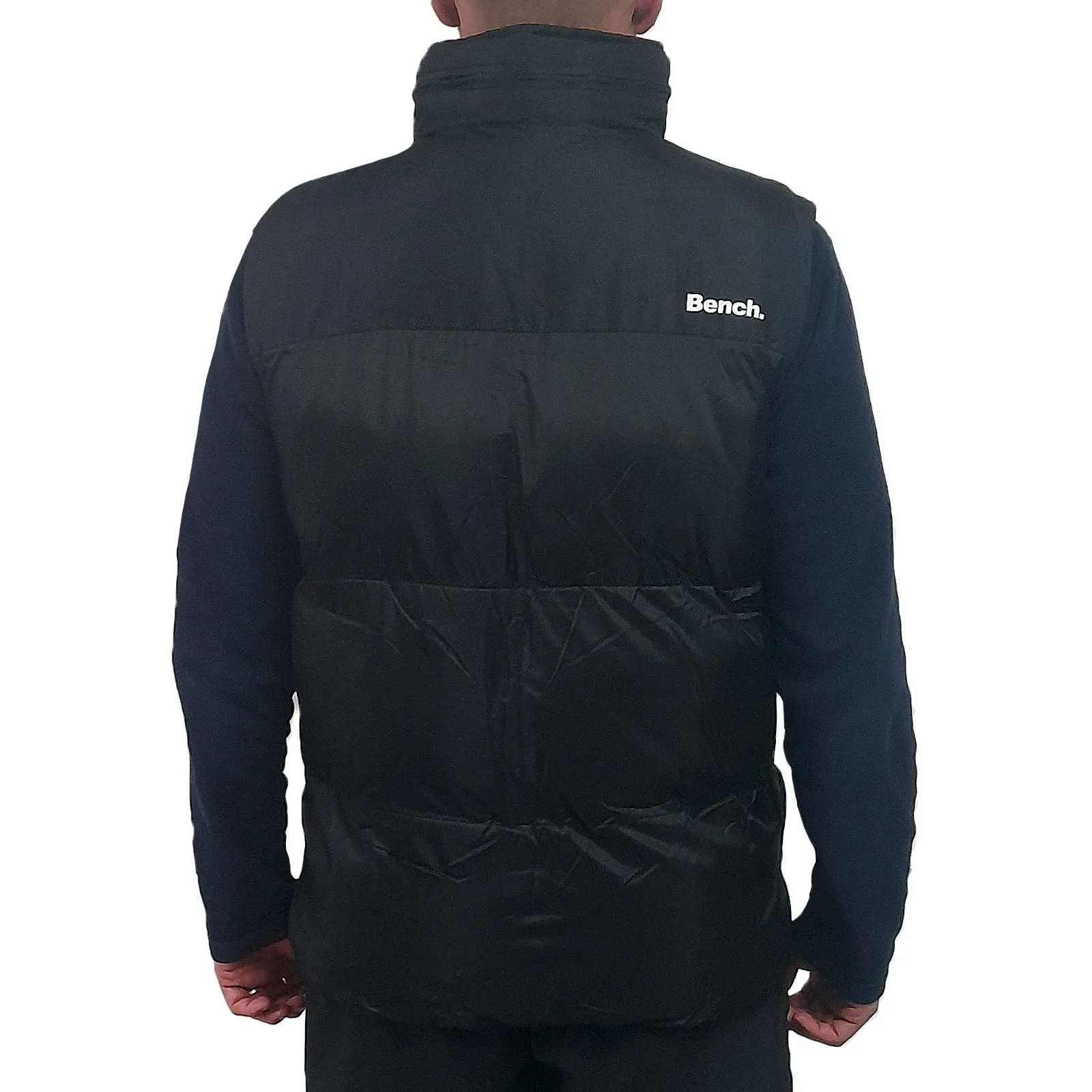 Bench Mens Marshy Padded Sleeveless Puffer Gilet - Black