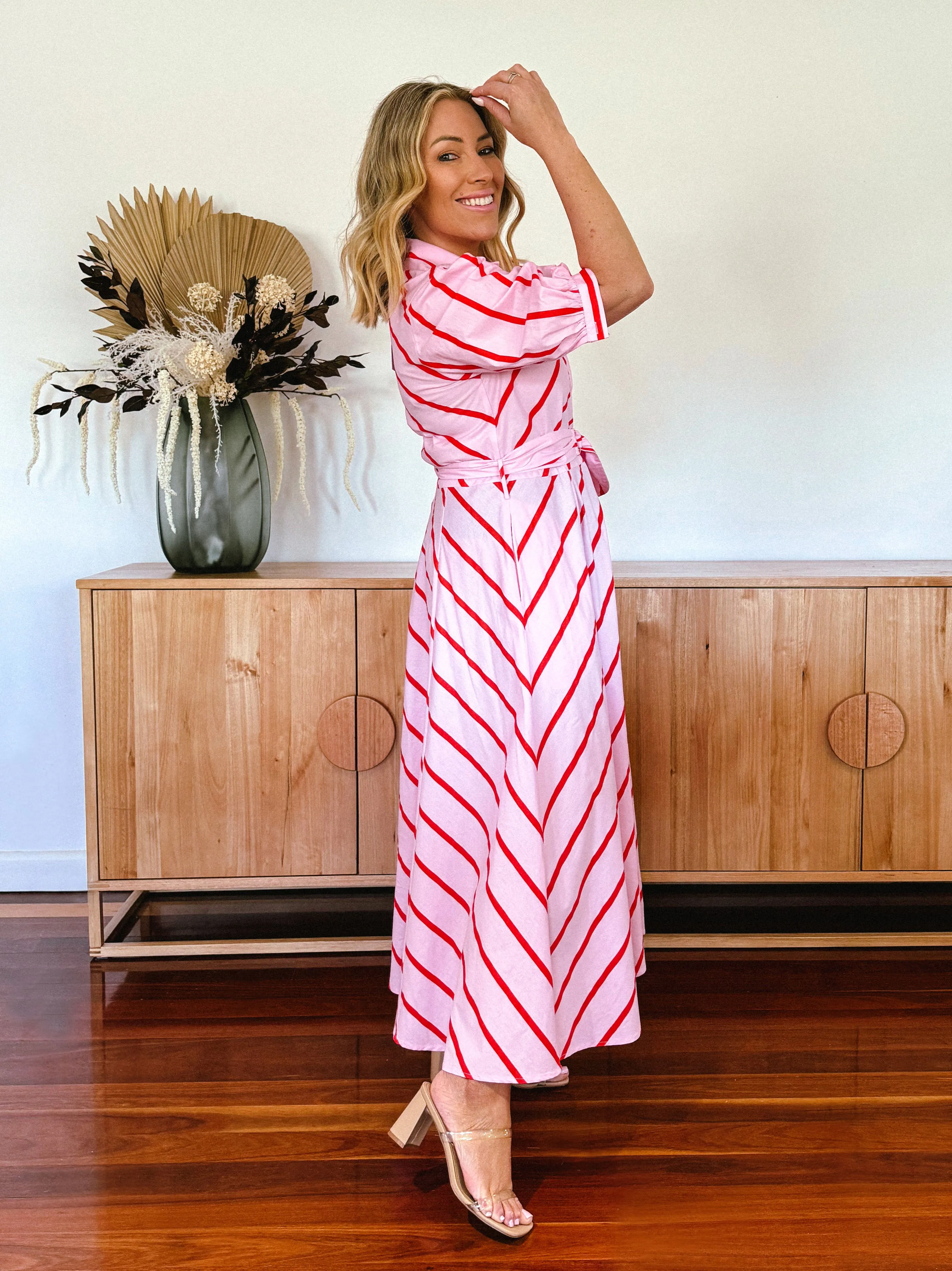 Bianca Dress - Pink Stripes