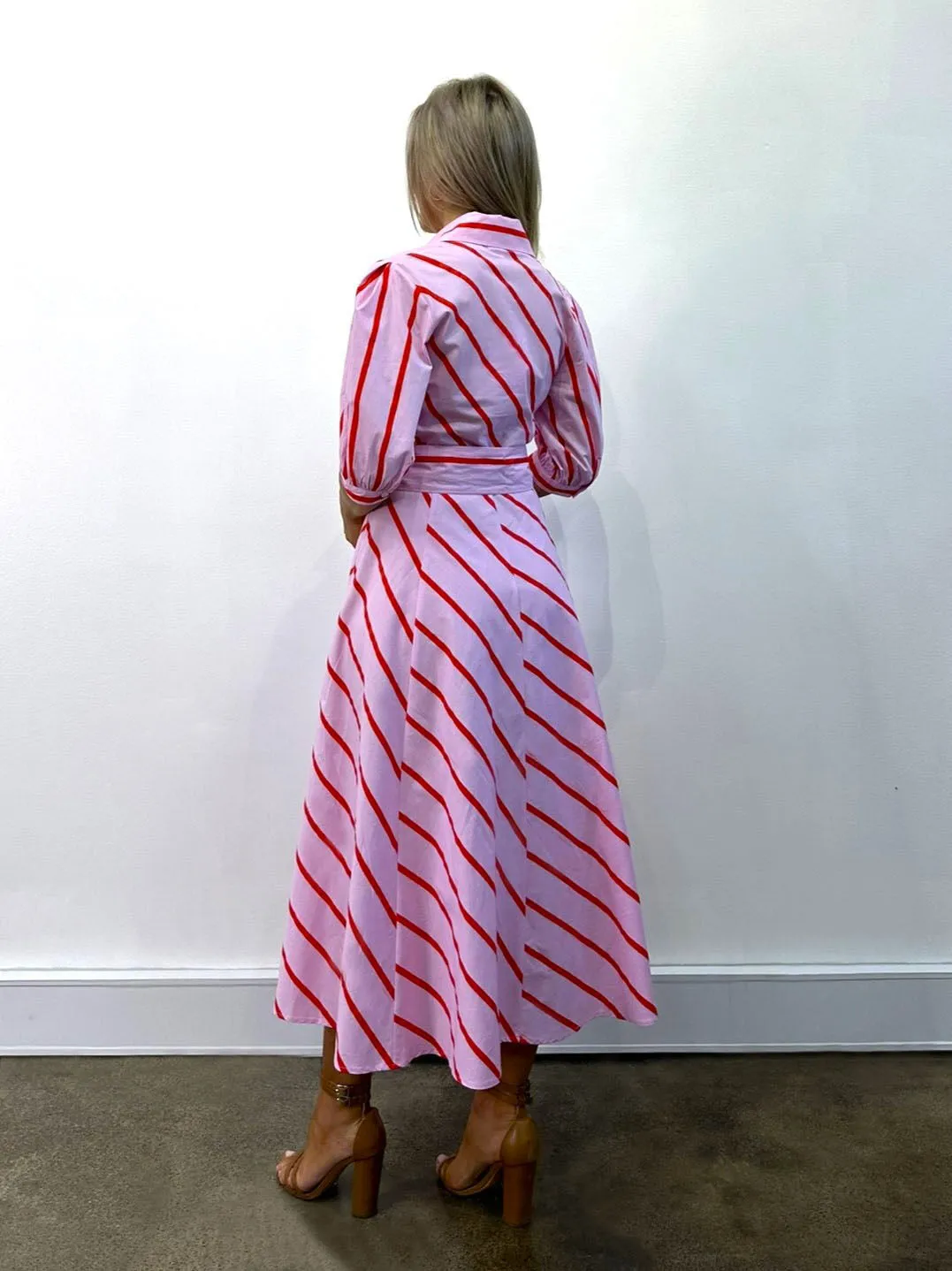 Bianca Dress - Pink Stripes