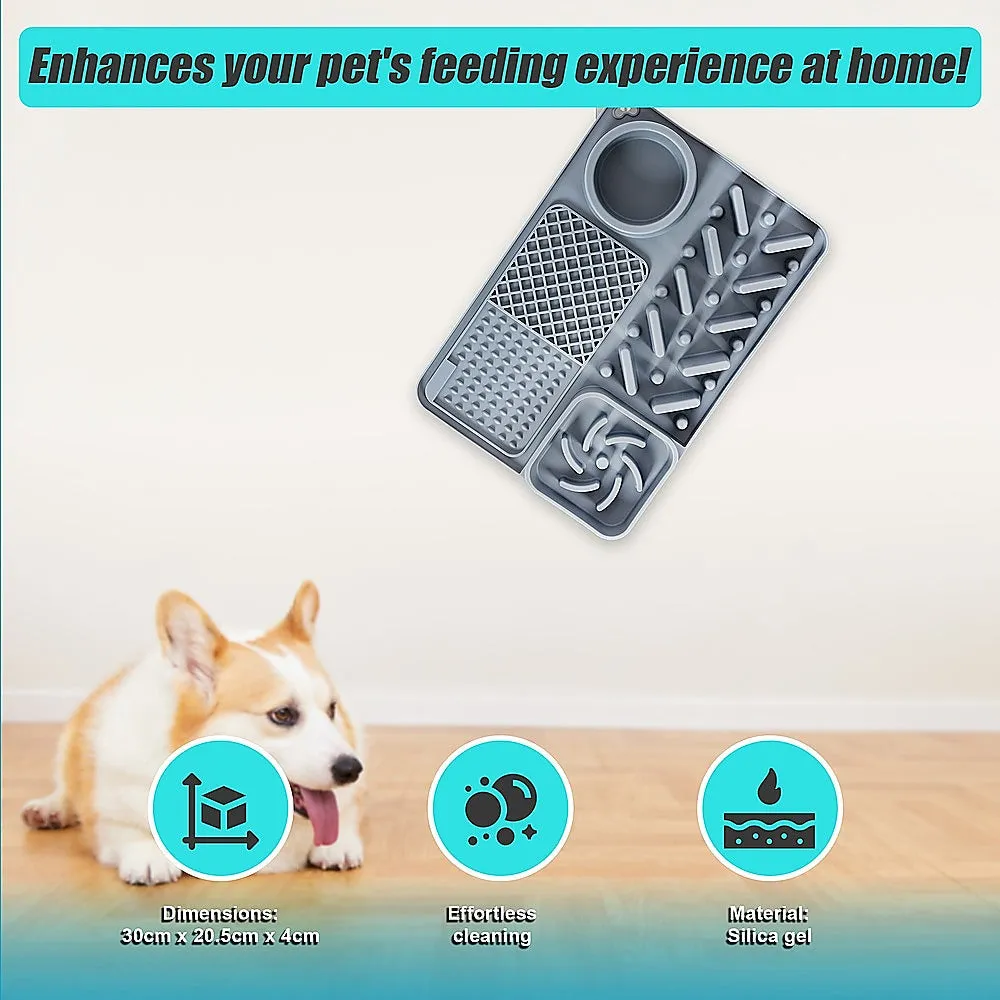 Bite Resistant Non-Slip Slow Feeder Licking Mat for Pets