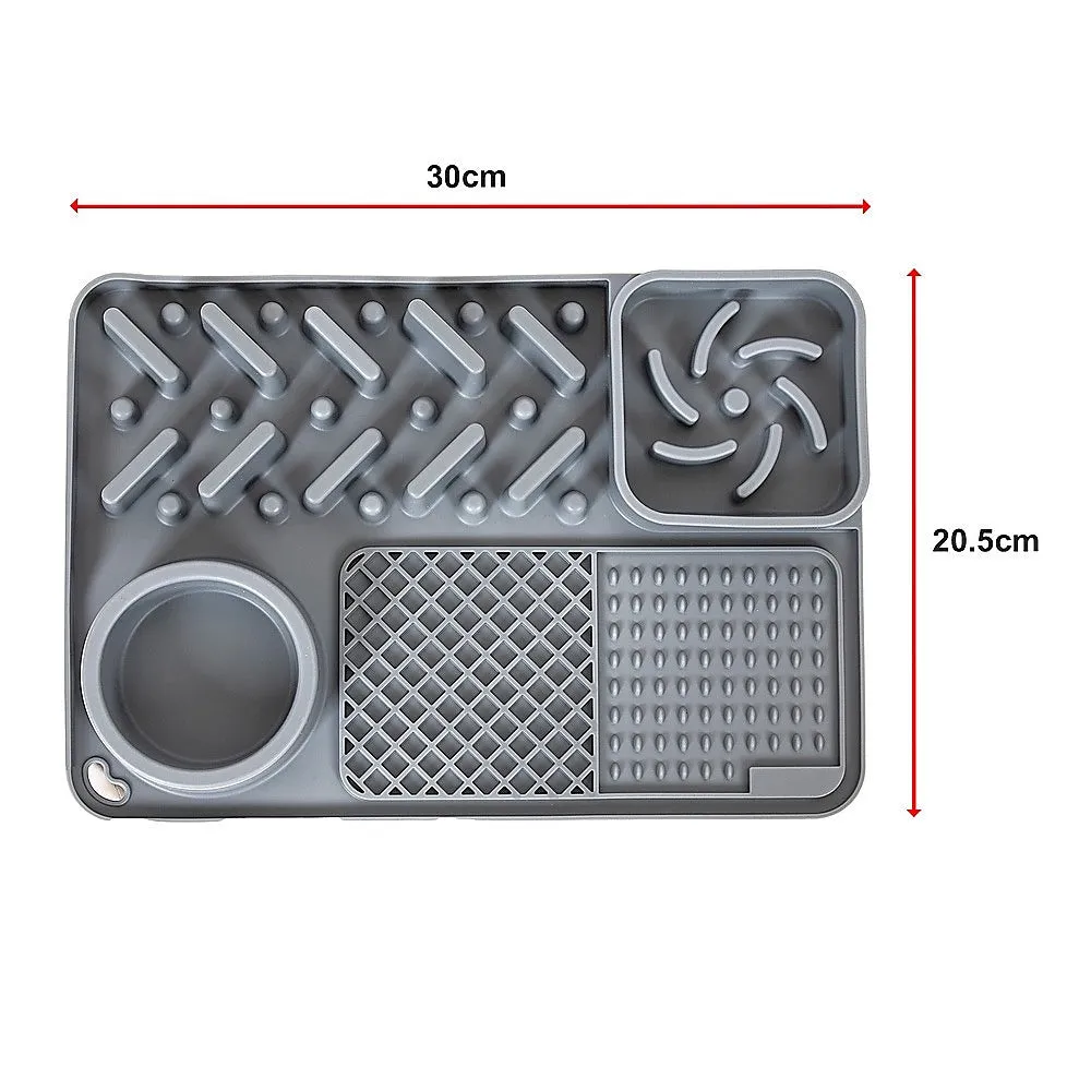 Bite Resistant Non-Slip Slow Feeder Licking Mat for Pets