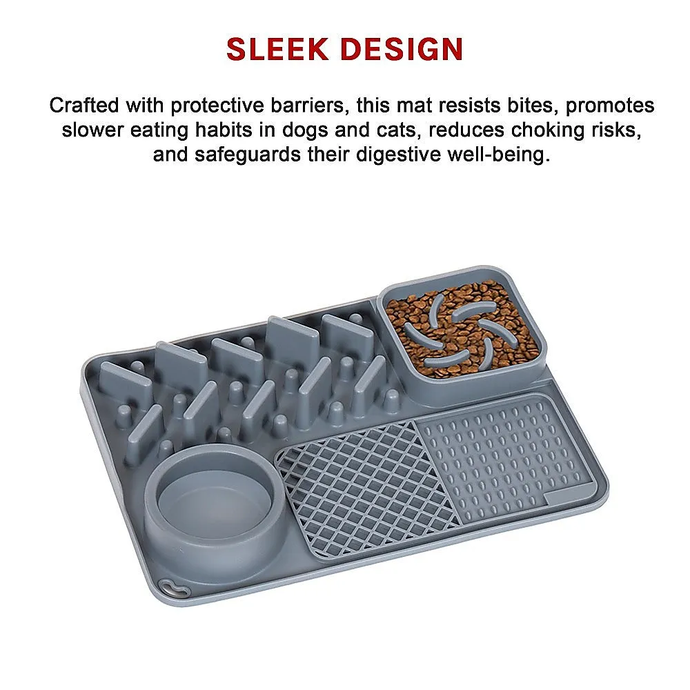 Bite Resistant Non-Slip Slow Feeder Licking Mat for Pets