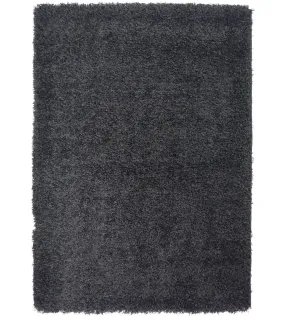 Black Thick Shaggy Rug - California