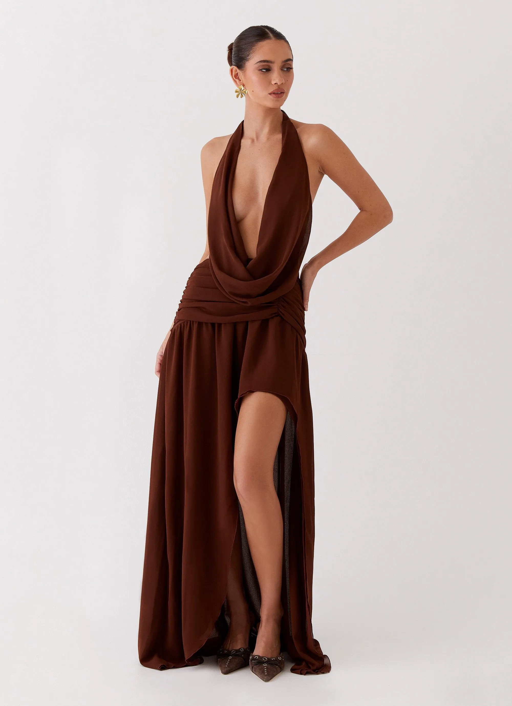 Blake Rose Maxi Dress - Brown