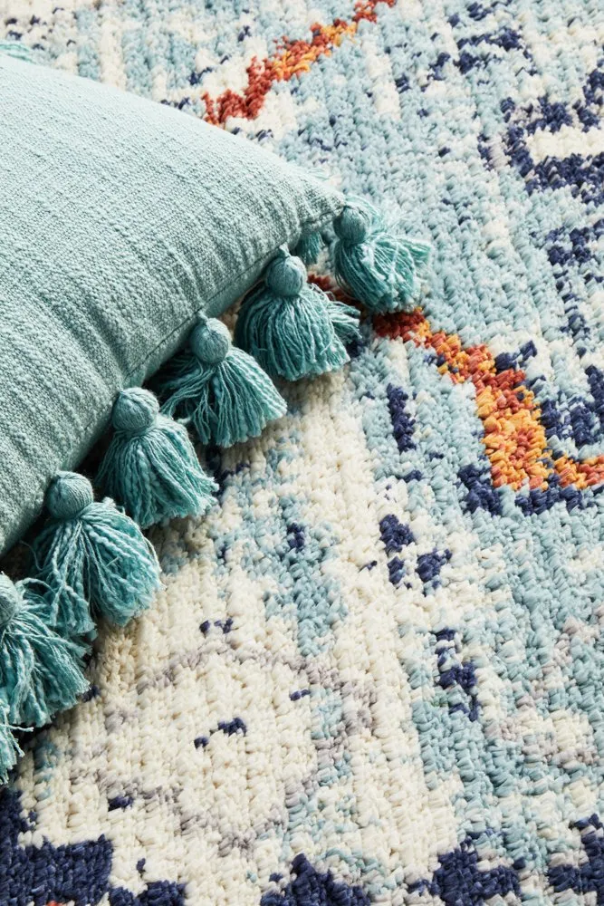 Blue Plush Moroccan Rug