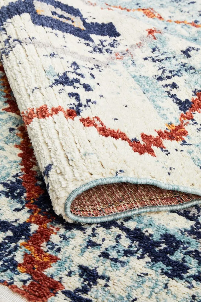 Blue Plush Moroccan Rug