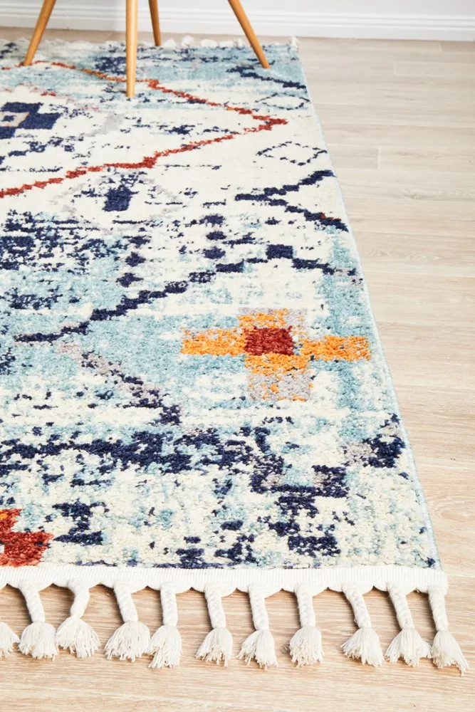 Blue Plush Moroccan Rug