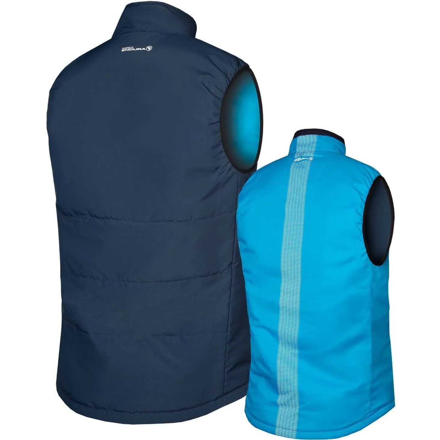 Brompton New York Reversible Mens Cycling Gilet - Blue