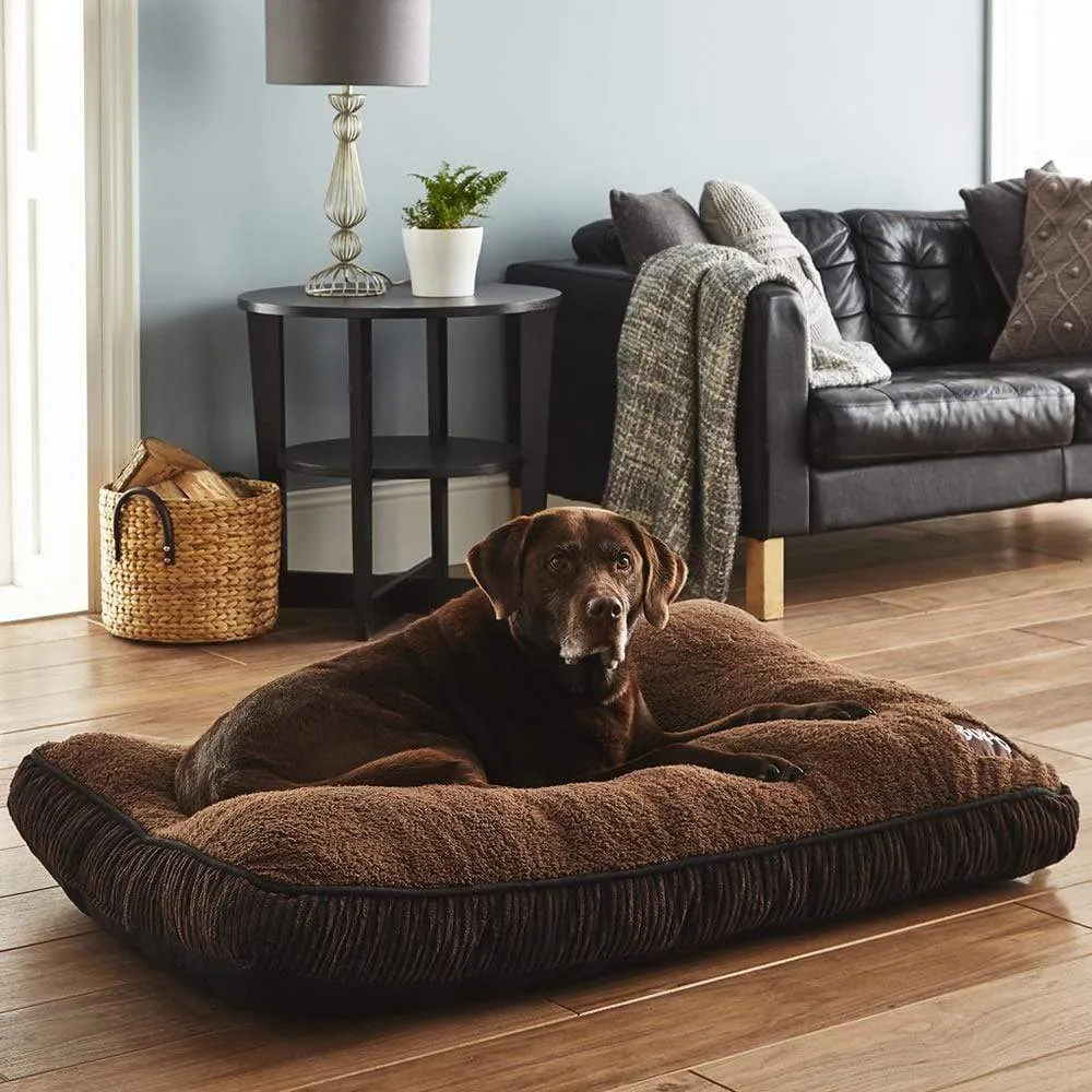 Brown Dog Bed - Small To XL Sizes - Fleece - Bunty Snooze