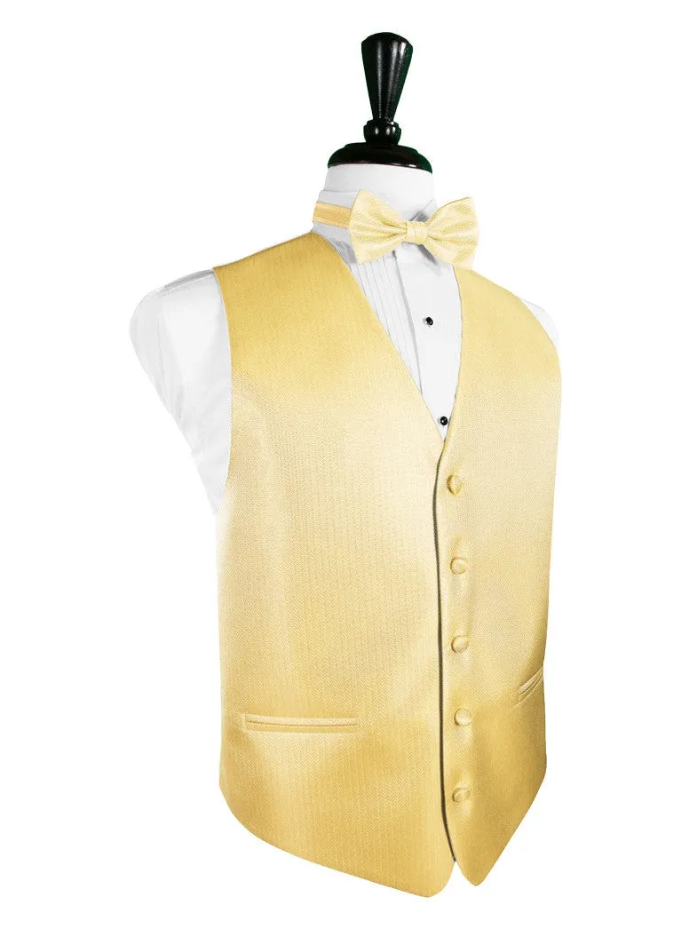 Buttercup Herringbone Tuxedo Vest and Tie Set