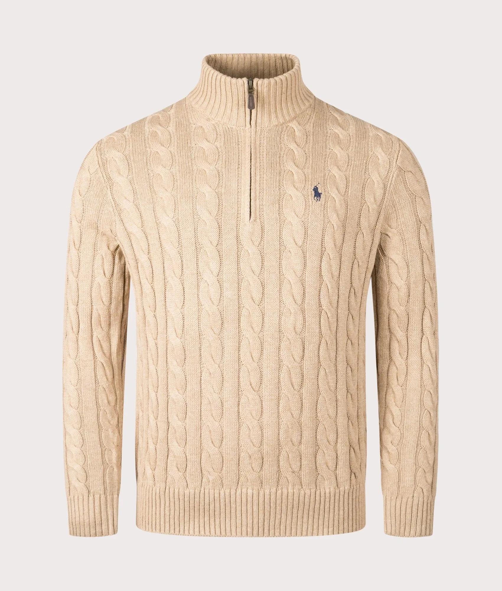 Cable Knit Quarter-Zip Jumper