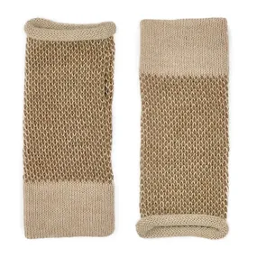 Camel Interwoven Alpaca Gloves | Ethical Style