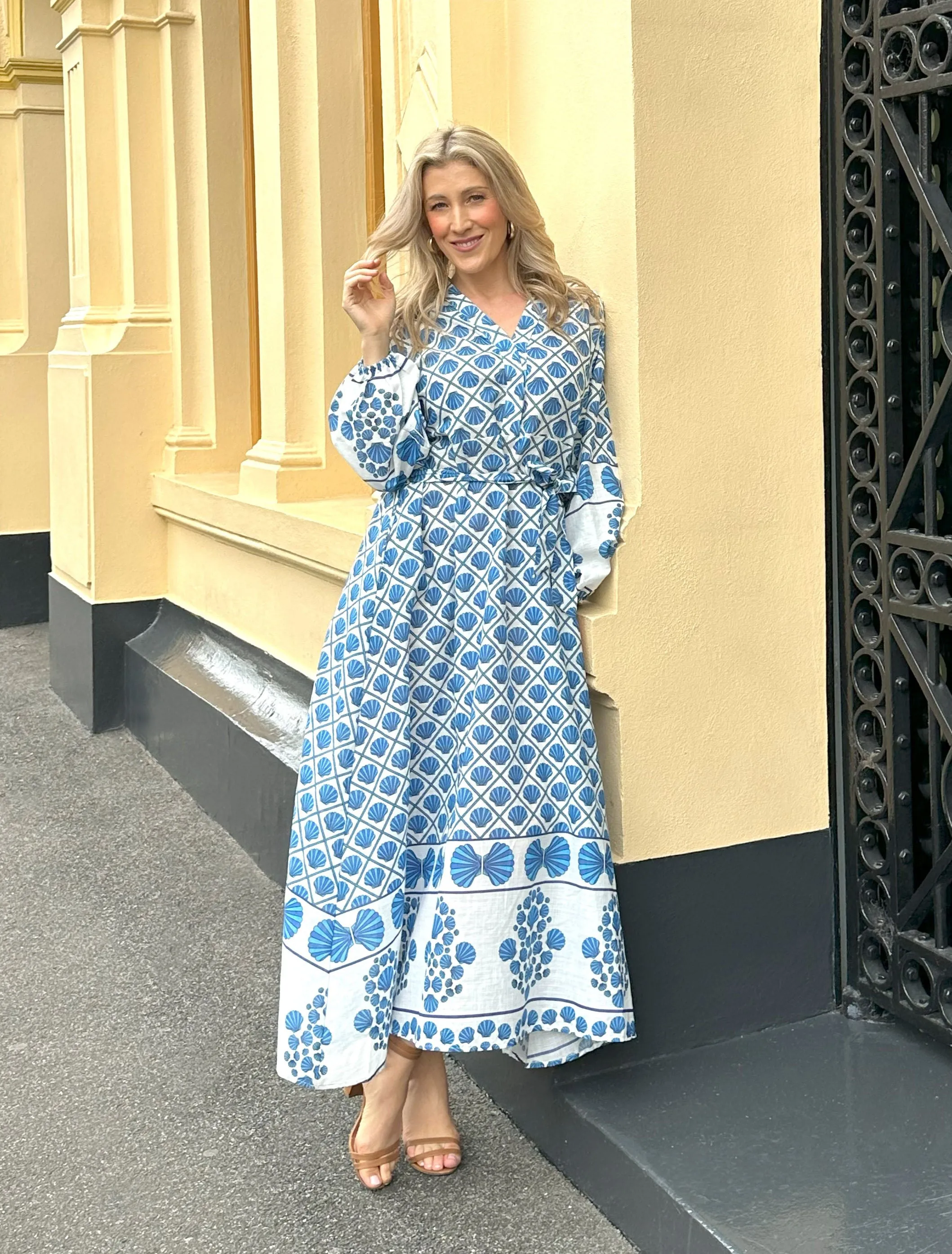 Capri Dress - Blue Print