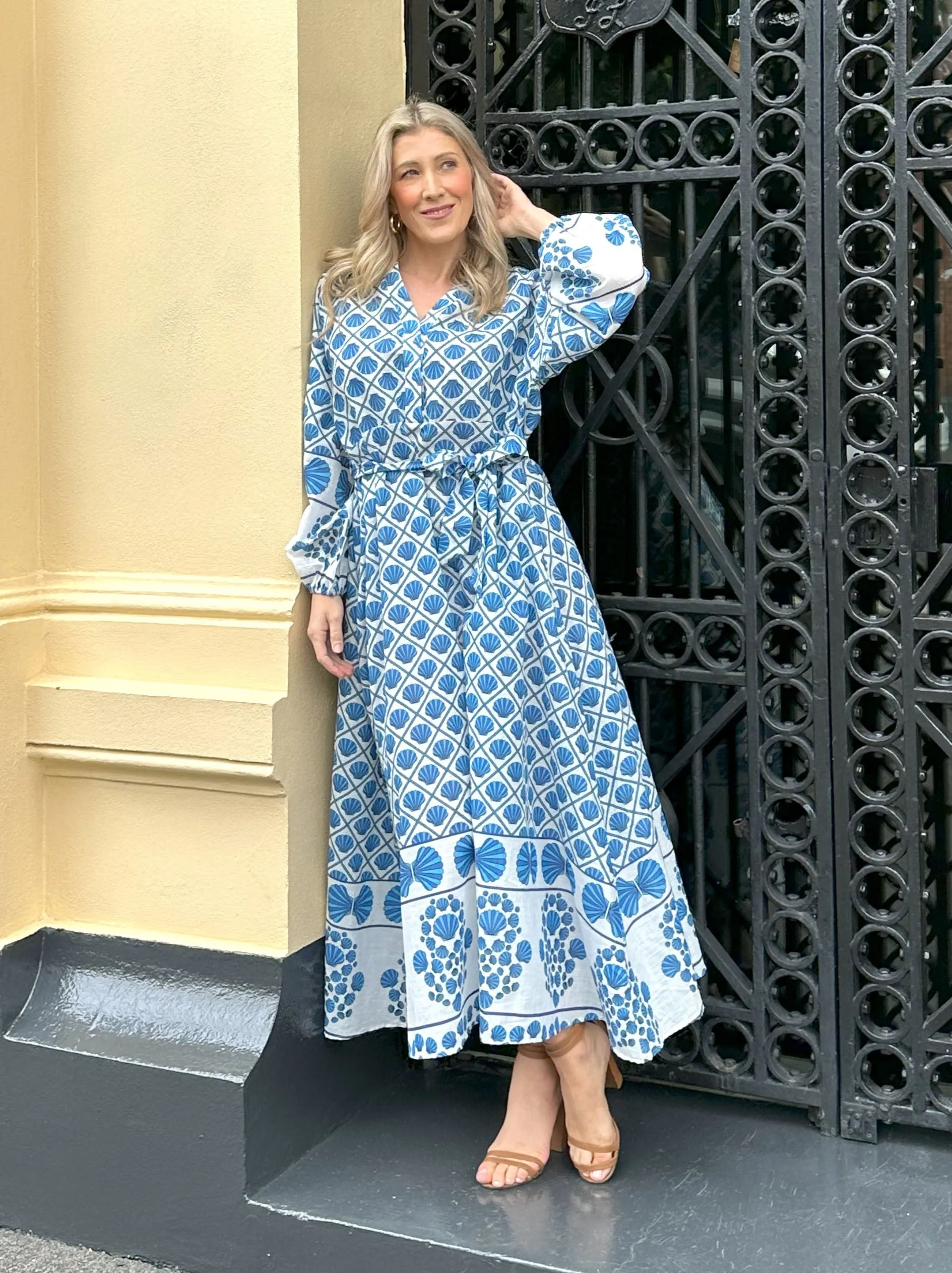 Capri Dress - Blue Print