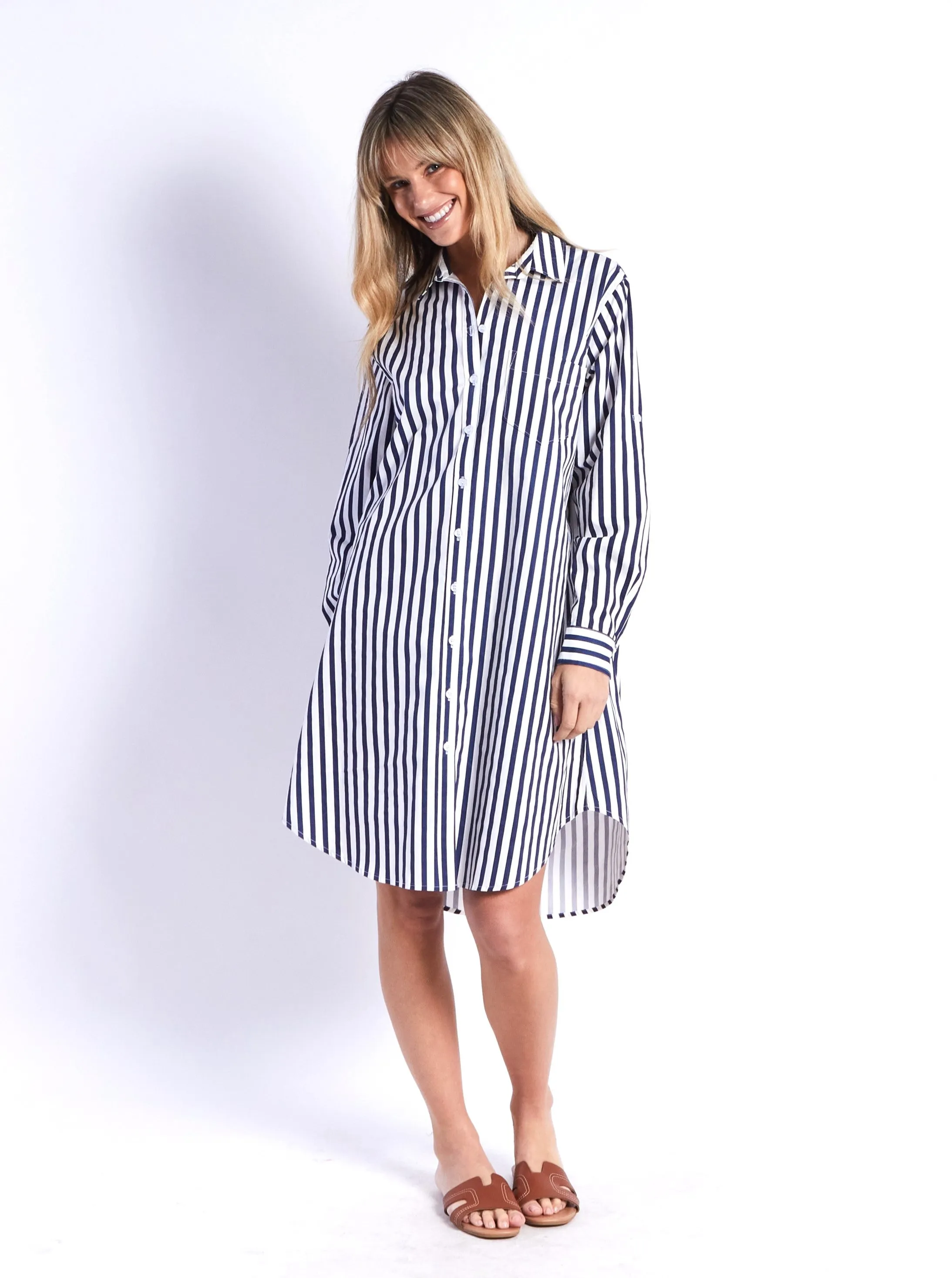 Chelsea Dress - Navy Stripe