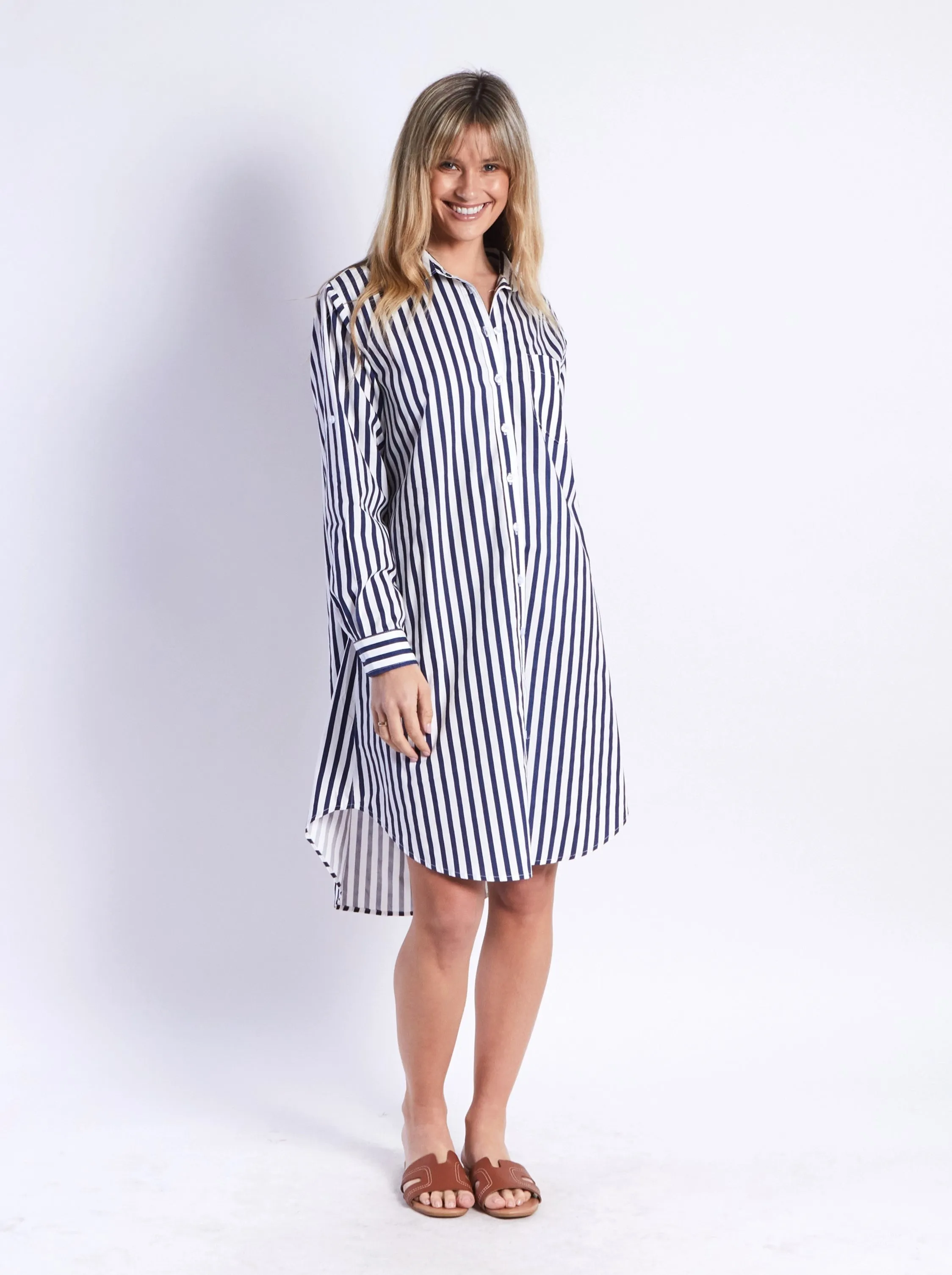 Chelsea Dress - Navy Stripe