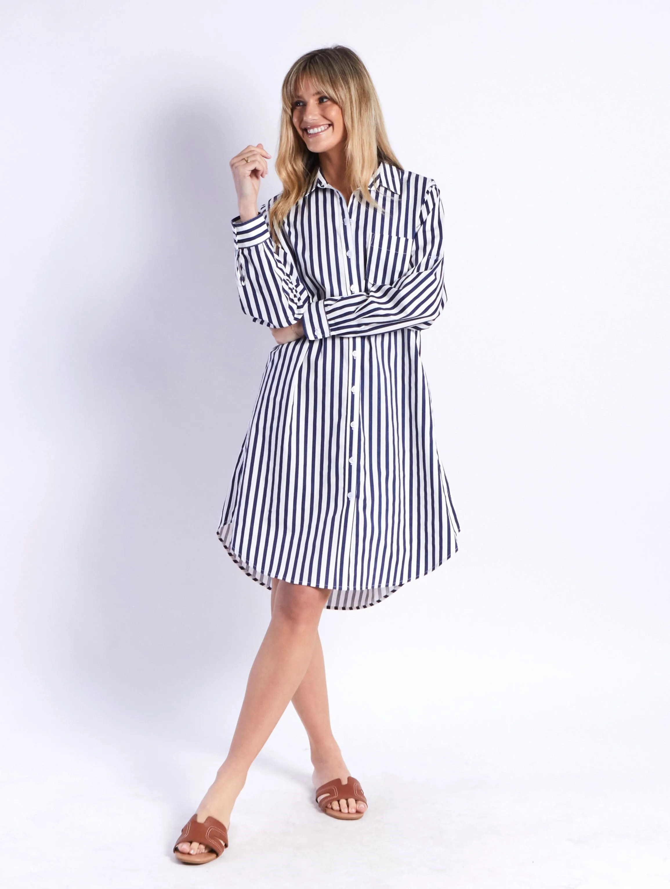 Chelsea Dress - Navy Stripe