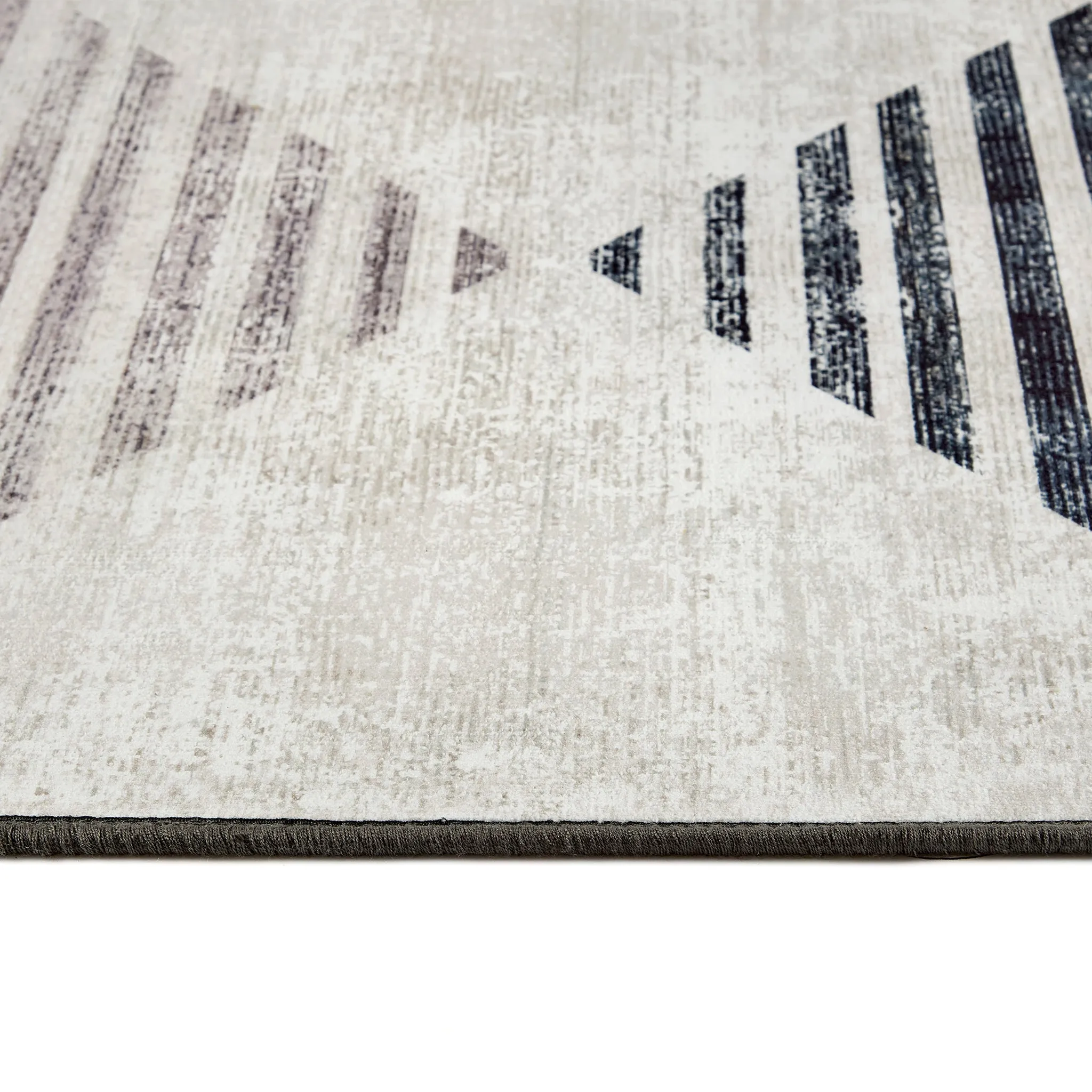 Chevron Charcoal Eco-Washable Rug