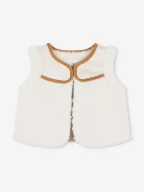 Chloé Baby Girls Shearling Gilet in Ivory