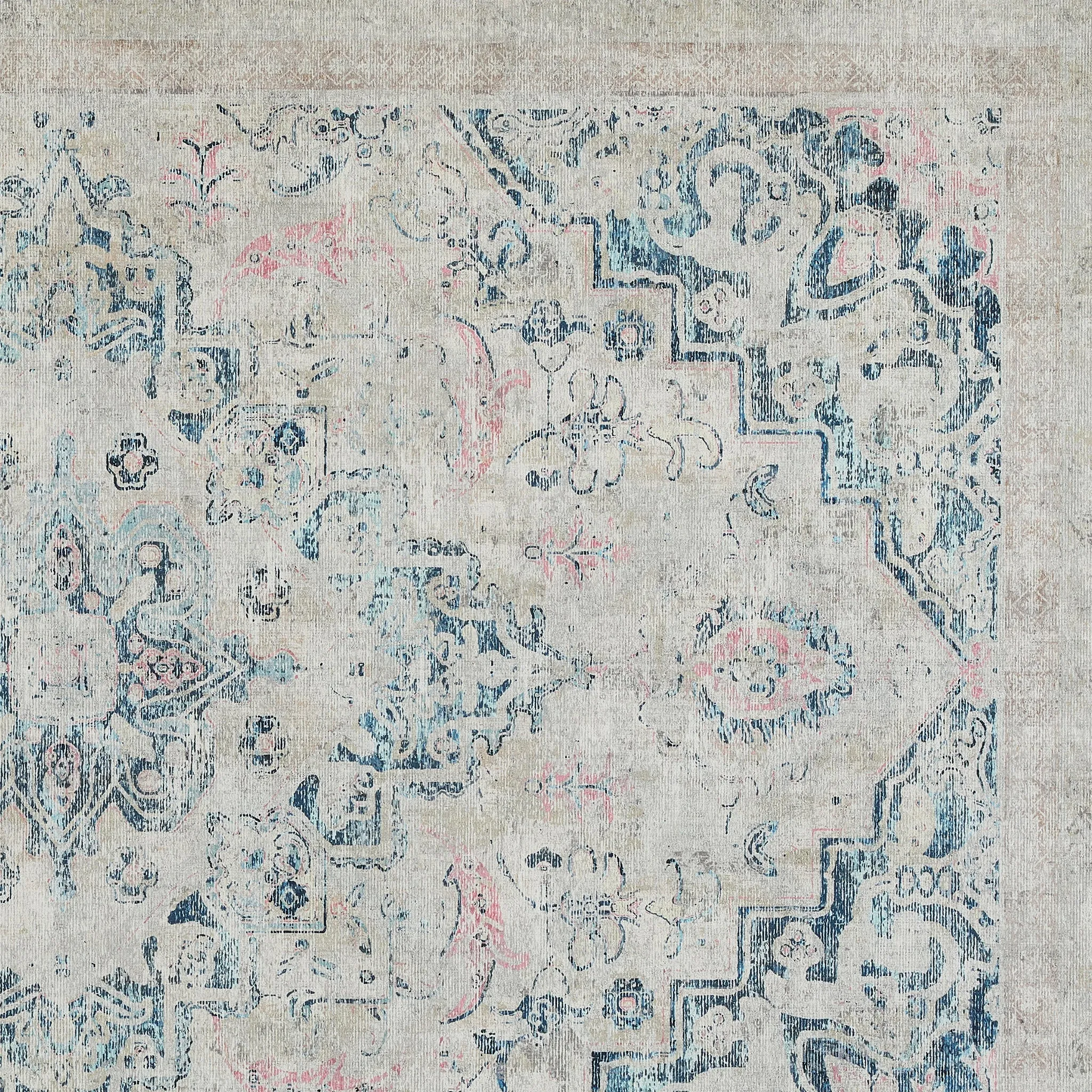 Classical Blue Eco-Washable Rug