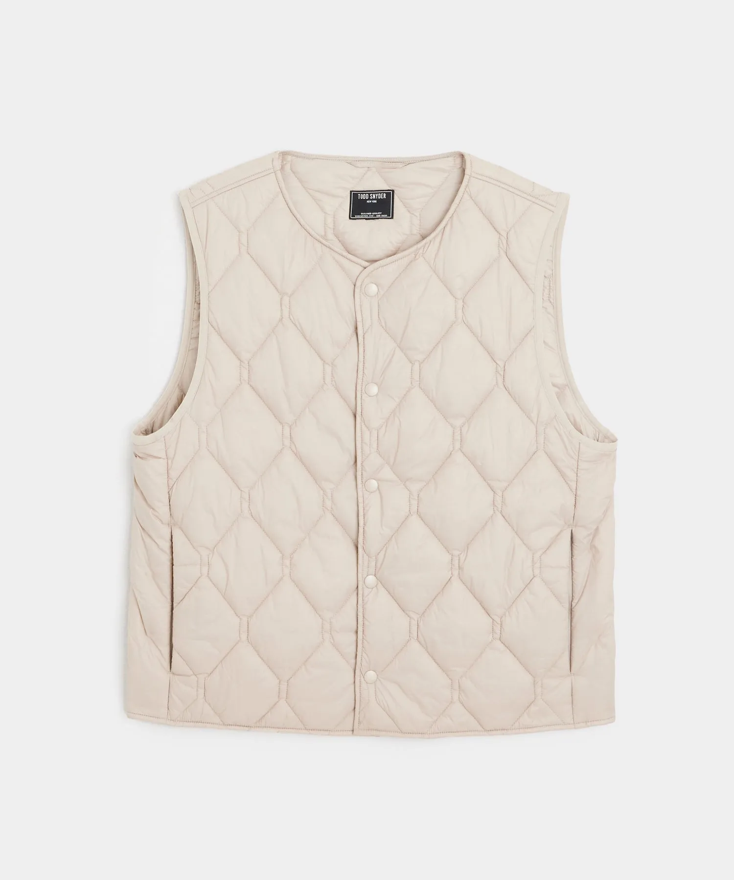 Convertible Quilted Gilet Vest in Khaki