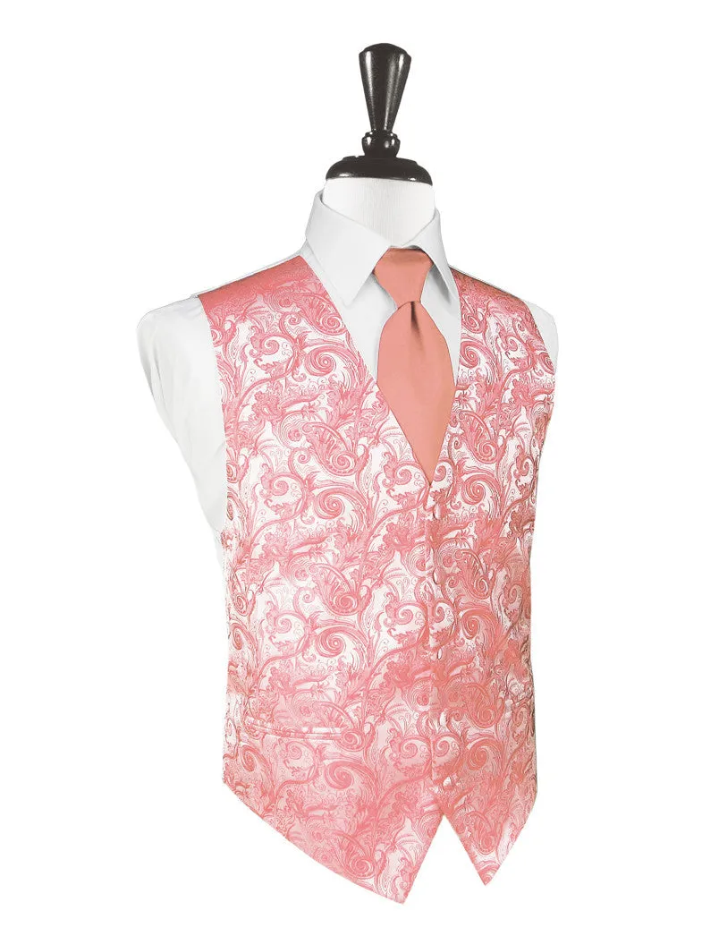 Coral Reef Tapestry Tuxedo Vest and Tie Set