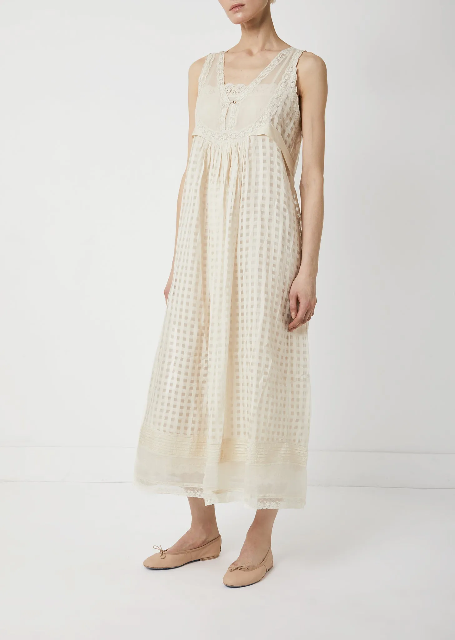 Cotton Silk Sleeveless Dress