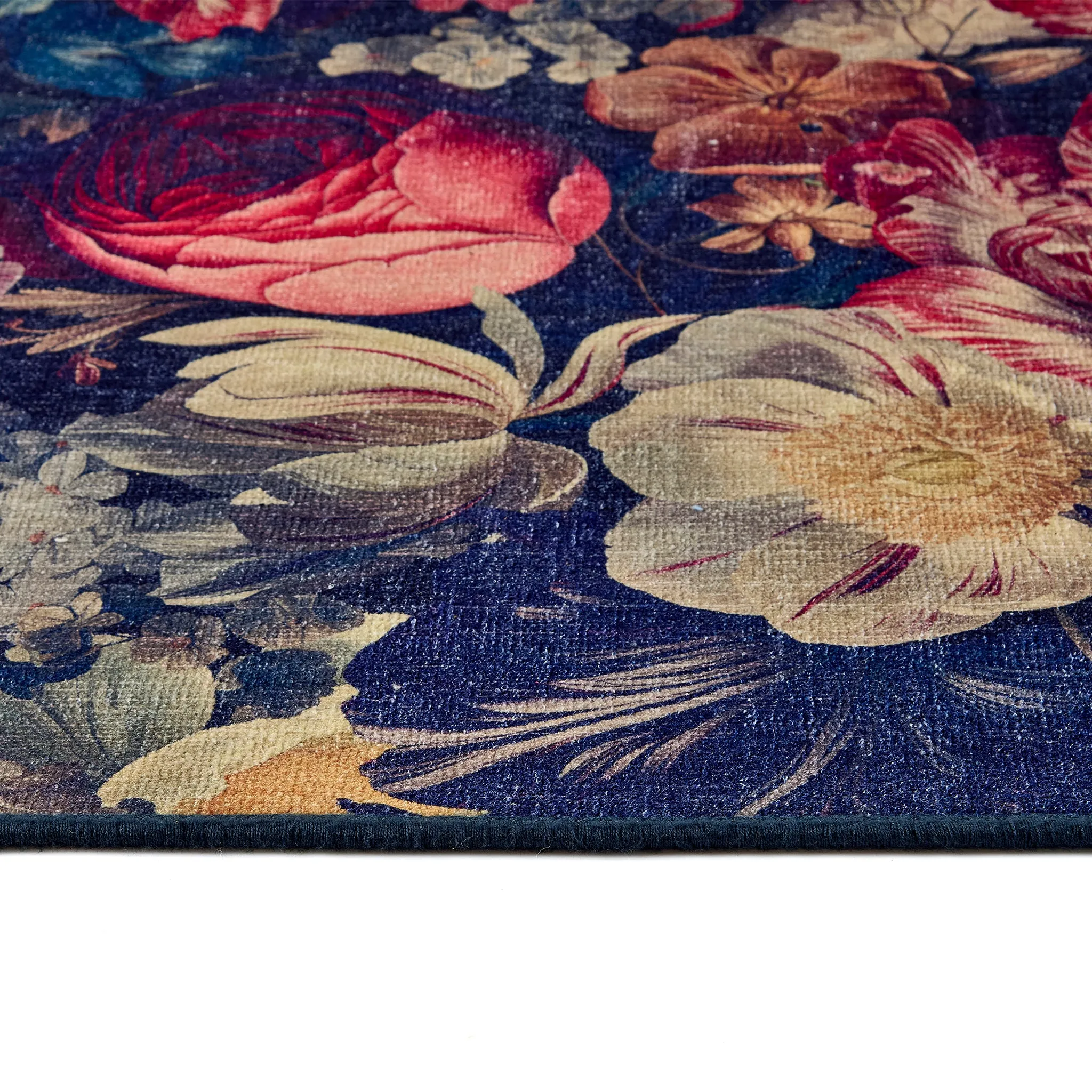 Dark Florals Eco-Washable Rug