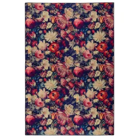 Dark Florals Eco-Washable Rug