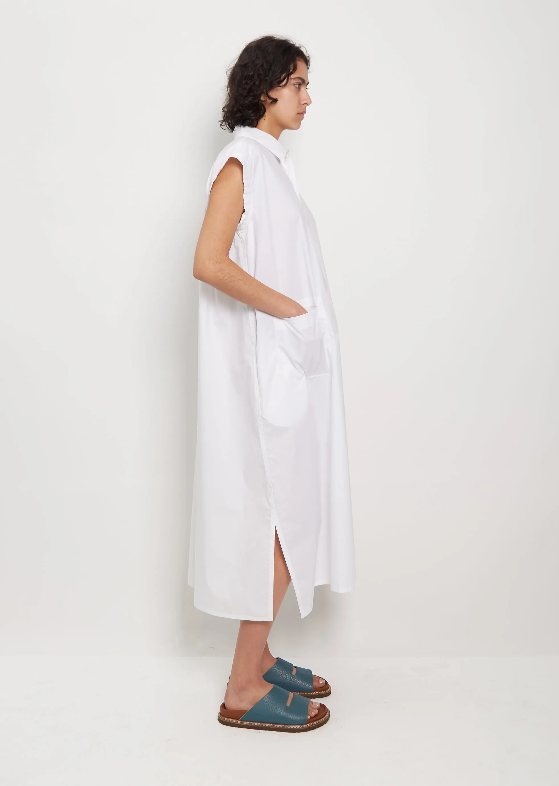 Deb Cotton Shirt Dress — White